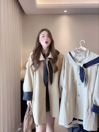 #休闲外套 #连帽风衣外套 #风衣外套