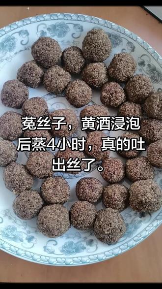 黄酒浸泡后蒸出来的菟丝子真的吐丝啦,快来看呀!