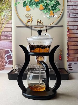 #玻璃茶具 #懒人泡茶器 #自动磁吸茶具套装 #轻奢简约 #茶器之美 @DOU+小助手 @DOU+上热门