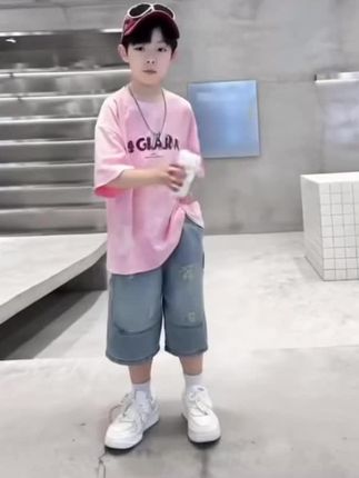 男童夏装套装帅气炸街6-12岁中大童短袖儿童夏季衣服男孩夏款洋气#夏季穿搭 #潮酷穿搭 #高品质童装 #潮童新势力 #休闲穿搭