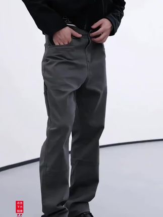 GTAL25AW荒野系列美式休闲刺绣斜纹立体剪裁伐木工装直筒弹力长裤#简约大气 #商务休闲男装 #时尚男装 #潮裤