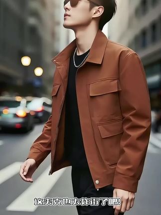 这款男士工装夹克工装风立领大口袋,多色百搭显潮范,是个性穿搭多场景的时尚