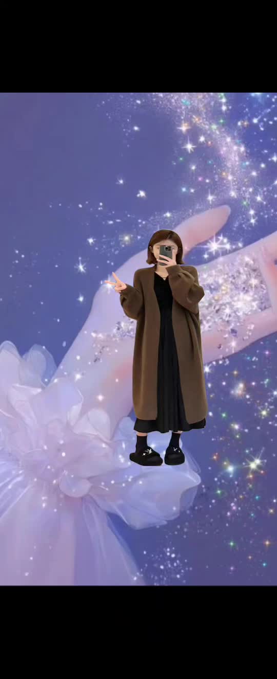 中长款毛衣外套女春秋2025新款爆款慵懒风软糯针织开衫外搭高级感@DOU+小助手