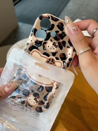 豹纹KT猫曲边相框适用苹果16pro/华为/荣耀/小米高级oppo全包vivo#手机壳推荐 #这个手机壳真的长在我心巴上了 #阔爱炸了 #仙女必备 #好物推荐🔥