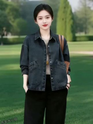 #外套穿搭 #减龄气质 #时尚休闲穿搭 #牛仔外套 #创业灵感