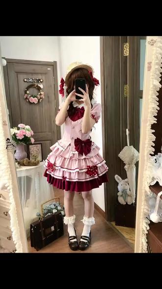 【士多啤梨的夏】秋柚语原创jk制服甜妹蛋糕裙短袖套装女可爱夏季士多啤梨的夏#软妹裙 #软妹穿搭 #士多啤梨的夏 #萌妹穿搭 #秋柚语工作室
