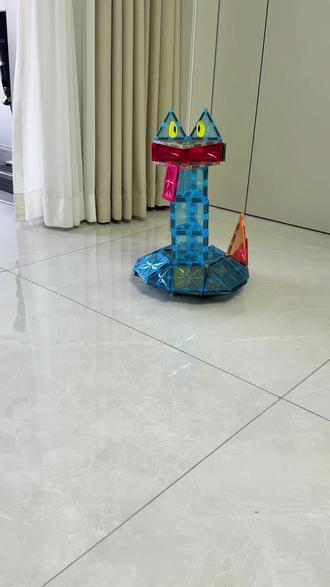 疯狂动物城盖瑞🐍 网上真的什么都有,今天新学的磁力片盖瑞,附有教程哦#磁力片 #玩具 #疯狂动物城 #盖瑞 #磁力片玩法