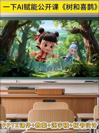 一下AI赋能公开课《树和喜鹊》大单元大情境逐字稿 #ppt课件 #逐字稿 #树和喜鹊公开课 #树和喜鹊课件 #一下语文公开课