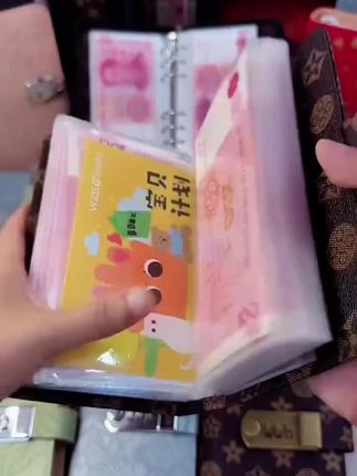 #存钱妙招 #存钱有哪些技巧 #现金存钱本 #现金收纳册大容量 #现金存钱收纳册 密码锁纸币收藏册现金收纳册复古存钱透明多功能设计加厚拆卸内页