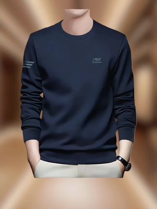 Romon/罗蒙春秋男士圆领卫衣新款休闲潮流亲肤时尚套头长袖上衣#品质男装 #男士卫衣