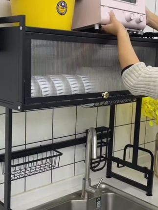 水槽上方放一个这样的#厨房置物架 可以收纳碗碟碗筷,可以沥水,使用起来干净卫生#家居好物 #收纳整理 #居家好物 #厨房收纳