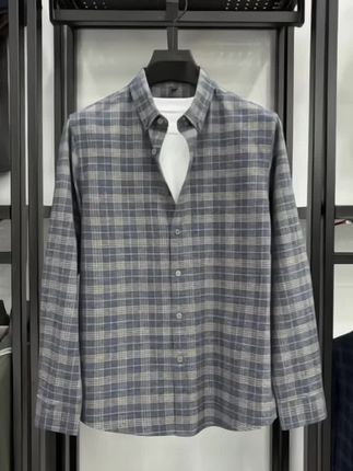 #男士格子衬衫#男士长袖衬衫#男士100%纯棉衬衫#男士休闲衬衫#时尚百搭洋气衬衫