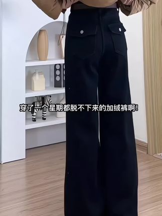 高腰显瘦阔腿裤#每日分享 #显高显瘦显腿长 #高级感穿搭 #百搭神裤 #秒变大长腿