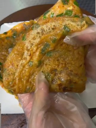#早餐饼 #红薯淀粉 #红薯淀粉煎饼 #太好吃了 #3分钟营养早餐挑战