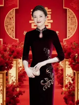 #婚庆礼服 #婚礼妈妈礼服 #旗袍美人 #婚宴妈妈装 #改良旗袍连衣裙