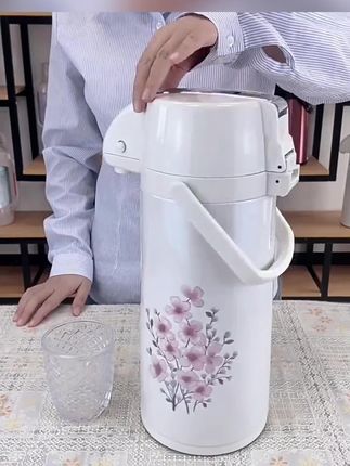 #热水壶 HL乐狮气压式热水瓶家用不锈钢保温瓶办公室暖壶暖瓶按压式保温壶#保温壶 #暖壶 #热水瓶 #保温瓶