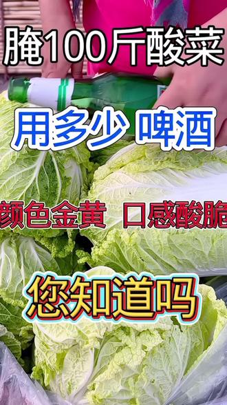 啤酒腌酸菜不烂不坏