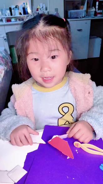 今天分享的手工来啦#手工 #儿童手工