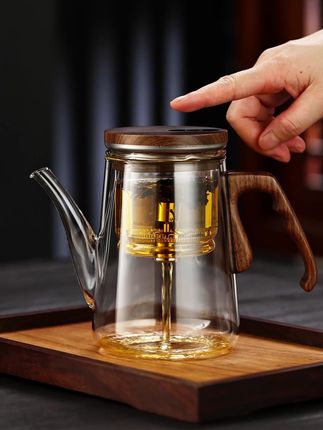 顶壶磁吸飘逸杯懒人泡茶器茶水分离杯#泡茶玻璃茶具
