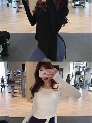 姐妹们,今天给你们推荐一款我最近超爱的健身服,就是这件长袖宽松的,它真的太舒服了!它是那种宽松显瘦的版型,而且还是速干的料子,就算流很多汗也不会觉得潮湿难受。特别是它的下摆设计,开叉的样式超级好看,不管是平时去健身房锻炼,还是户外跑都能穿!
