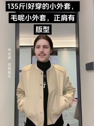 正肩毛呢小外套 #高级感穿搭 #显瘦穿搭#135斤微胖穿搭