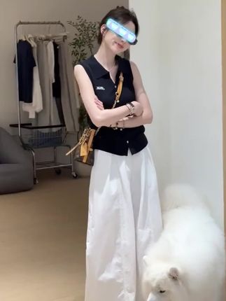 小众翻领夏季新款时尚翻领无袖女宽松百搭显瘦上衣短袖显瘦阔腿裤#时尚阔腿裤 #阔腿裤 #百搭阔腿#阔腿裤套装#