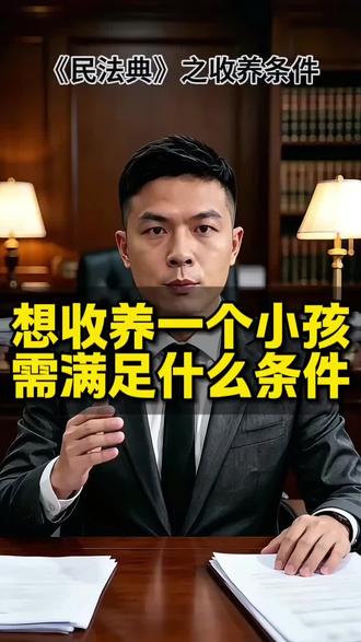 想收养一个小孩,需满足什么条件?#收养孩子 #如何合法收养孩子 #收养