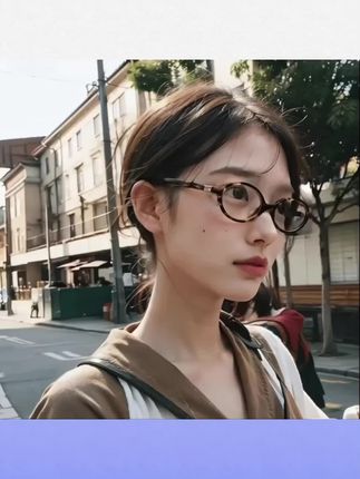 #眼镜 张元英同款眼镜玳瑁豹纹眼镜框椭圆复古近视可配度数蓝光#近视眼镜 #复古眼镜 #防蓝光眼镜 #时尚眼镜