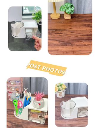 多功能旋转笔筒 360度旋转笔筒多功能抽屉式笔筒大容量桌面透明化妆刷收纳筒#旋转笔筒 #多功能抽屉式笔筒 #桌面化妆刷收纳筒