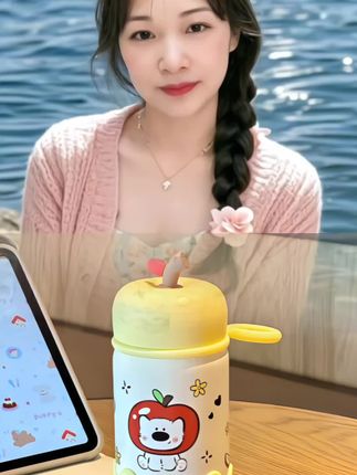 苹果小狗可爱小巧保温杯316不锈钢水杯高颜值女生学生党杯子#杯子 #水杯 #保温杯 #杯子控 #高颜值
