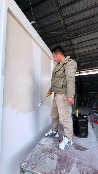 内墙新选择,玛拉彩石可以代替腻子粉,硬度,耐脏性,耐水性很强#玛拉彩石 #内墙艺术漆#内墙装修 #农村自建房 #黄师傅装饰