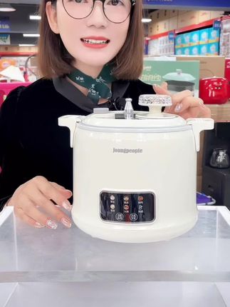 双气阀真微压英国Joungpeople际浦1.8L一体钛内胆双气阀真微压小电锅宿舍3人用#微压锅 #电煮锅 #厨房小家电 #好家电改变生活 #厨房好帮手 @DOU+小助手