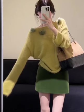 韩系穿搭气质两件套#小个子穿搭 #藏肉显瘦穿搭 #辣妹穿搭 #小个子显高显瘦穿搭 #秋冬新款