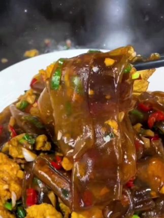 #纯红薯粉皮 #凉拌粉皮 #肉末粉皮 #香的很 #快来尝尝吧