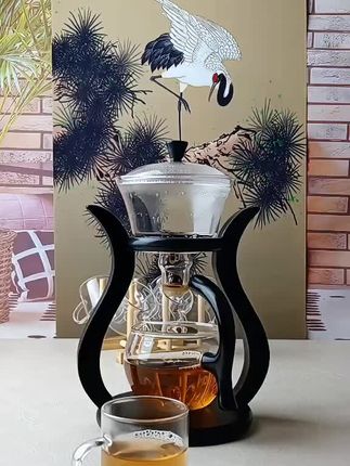 #玻璃茶具 #懒人泡茶器 #自动磁吸茶具套装 #轻奢简约 #高档大气上档次 @DOU+小助手 @DOU+上热门