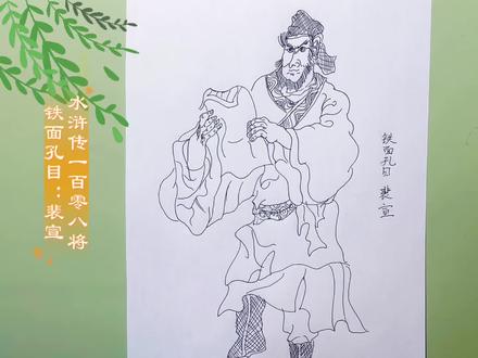挑战临摹王万春《水浒传》一百零八将人物线描#画画教程 #画画日常 #跟着抖音学画画 #美术 #每日分享