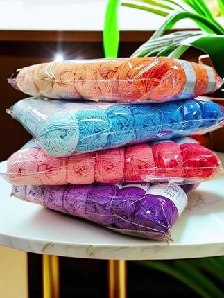 #渐变手工毛线 若羽四股精梳棉宝宝棉线毛线手工编织围巾毛衣玩偶毛线团牛奶棉粗 #手工钩针毛线 #DIY手工编织渐变毛线 #手工编织玩偶毛线团