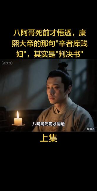 八阿哥死前才悟透,康熙大帝的那句"辛者库贱妇",其实是"判决书"(上集)#历史 #历史人物故事 #历史故事 #康熙 #八阿哥