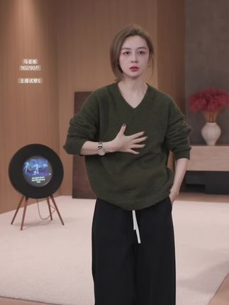 #早秋中性风穿搭 #跟电子闺蜜晒红人秋日穿搭 #早秋韩系氛围感穿搭 #早秋松弛感穿搭#长袖针织毛衣