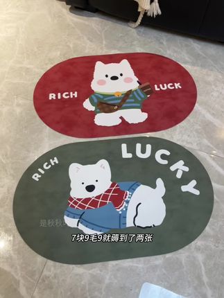 不到8块就到手2张的地垫,不抢白不抢啊!#地垫 #防滑垫 #地垫门垫 #吸水垫
