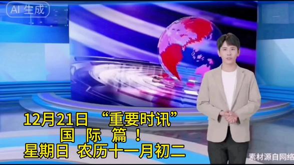 12月21日 “重要时讯”
国 际 篇 之一、
傍晚播报!粉丝一千万🔥.,