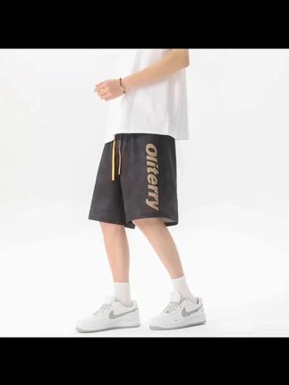 青少年美式印花五分运动裤短裤男款夏季宽松,潮流扎染直筒休闲裤子##夏季穿搭 #显高显瘦显腿长 #夏日必备