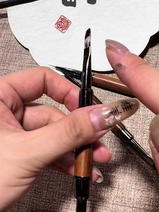 一款一头可以拉线一头可以做建构,真的好方便#美甲好物推荐#双头功能笔#笔#美甲分享 #美甲功能笔