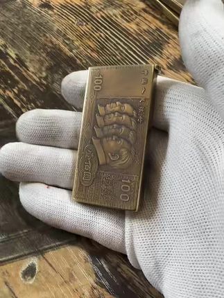 #煤油打火机 佐罗黄铜#打火机个性定制 升降机纪念币款