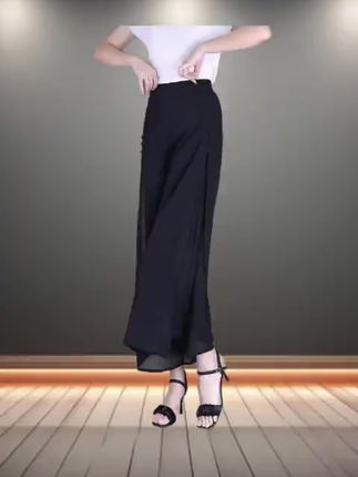 雪纺裤阔腿裤女裤裙2025夏季白色垂感飘逸休闲裤九分裤高腰裙裤子#显高显瘦 #气质女神穿搭 #强烈推荐 #显瘦搭配 #优雅气质