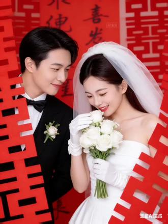 你们期待已久的婚纱照写终于真来啦!#婚礼创意 #婚纱照 #豆包出大片有两把刷子 #豆包ai