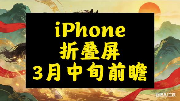 苹果首款折叠屏iPhone Fold曝光,2026年秋季发布
2026年3月中旬,苹果确认首款折叠屏手机iPhone Fold已完成最终设计,采用无折痕技术与A20 Pro芯片,预计9月发布。#iPhoneFold #苹果新品 #折叠屏手机
