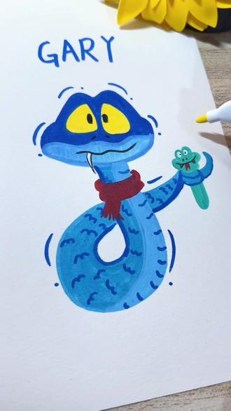 疯狂动物城画盖瑞🐍#疯狂动物城简笔画 #零基础简笔画#画画 #简笔画 #盖瑞简笔画