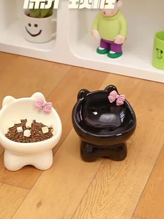 颜值在线的陶瓷猫碗!质感真的好好哇#猫碗 #提升幸福感好物 #猫水碗 #吃货猫#陶瓷猫碗