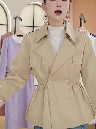 F春季新款气质复古轻奢宽松显瘦翻领外套女#外套穿搭 #品质女装 #春秋外套女 #高级感穿搭